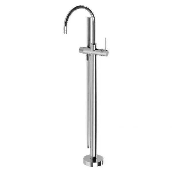 Vivid Slimline Floor Mounted Bath Mixer with Hand Shower Phoenix