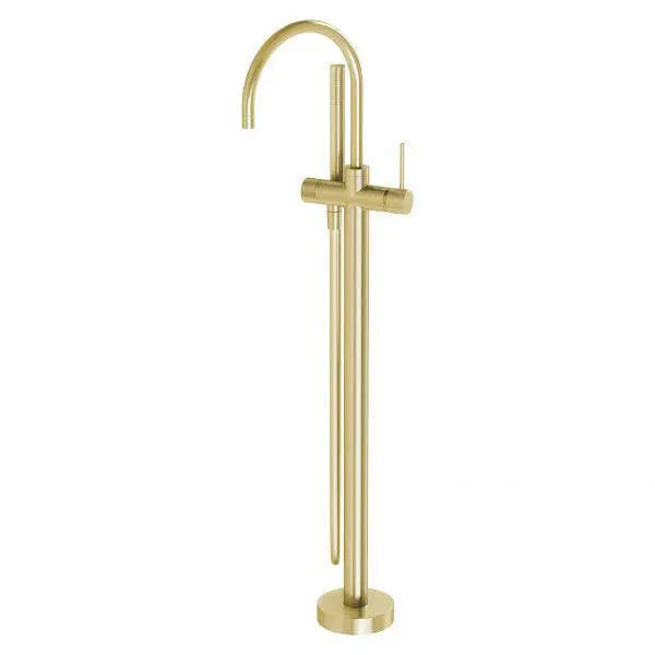 Vivid Slimline Floor Mounted Bath Mixer with Hand Shower Phoenix