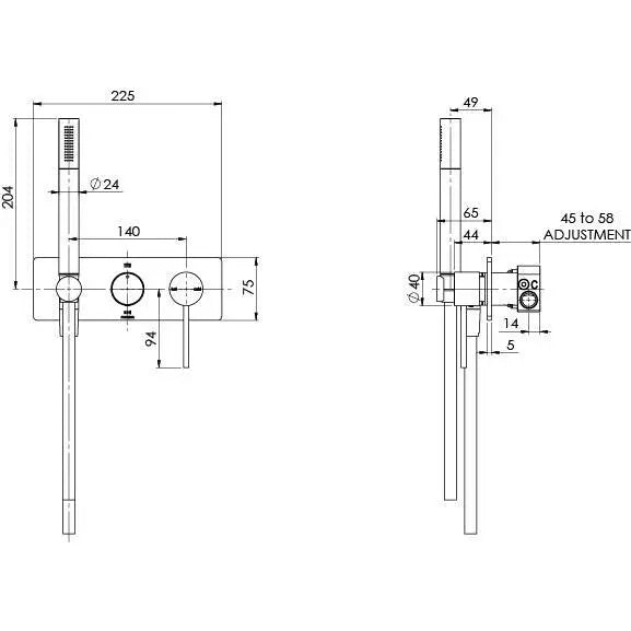 Vivid Slimline Wall Shower System Phoenix