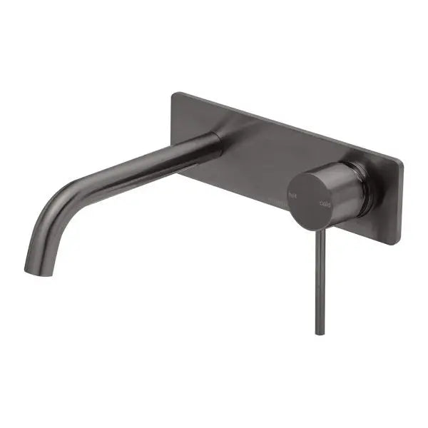 Vivid Slimline Basin/Bath Wall Mixer Set 180mm Curved Phoenix
