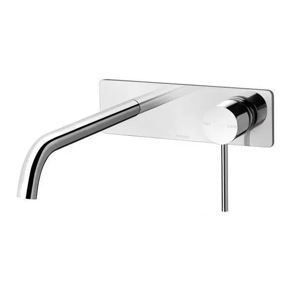 Vivid Slimline Basin/Bath Wall Mixer Set 230mm Curved Phoenix