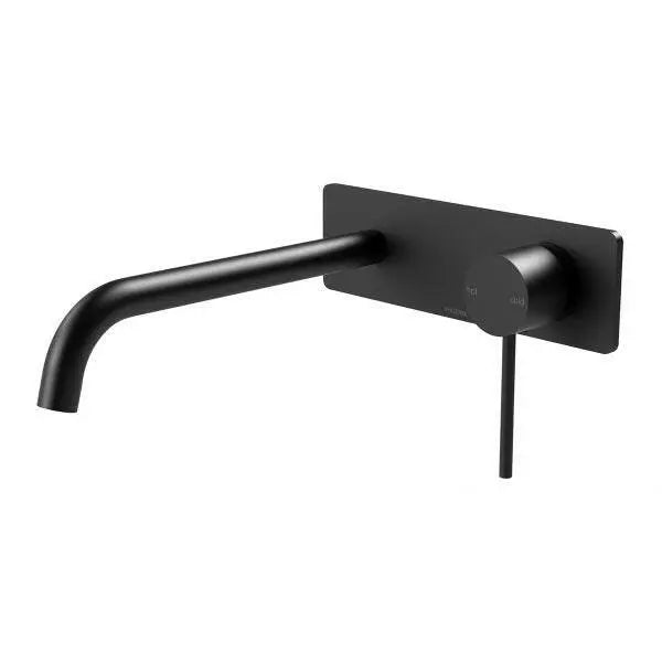 Vivid Slimline Basin/Bath Wall Mixer Set 230mm Curved Phoenix