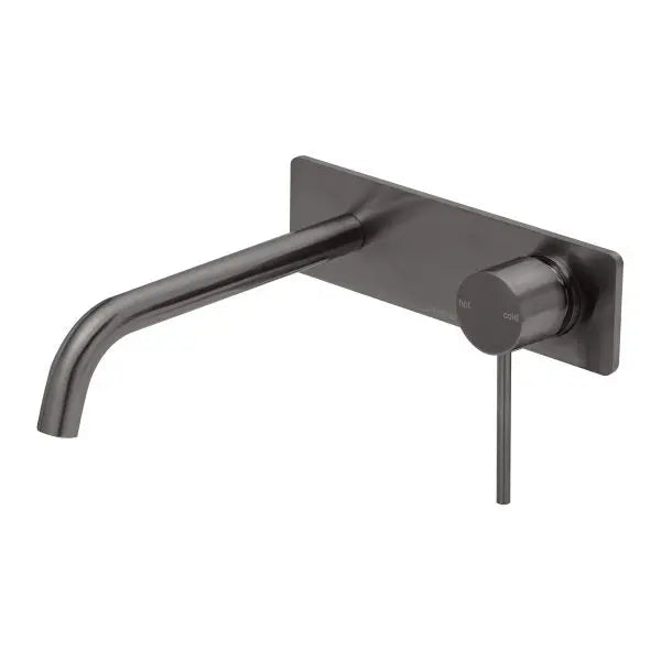 Vivid Slimline Basin/Bath Wall Mixer Set 230mm Curved Phoenix