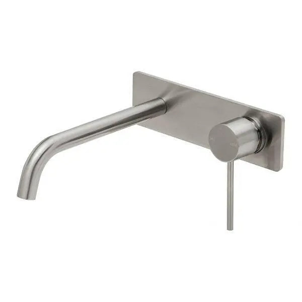 Vivid Slimline Basin/Bath Wall Mixer Set 230mm Curved Phoenix