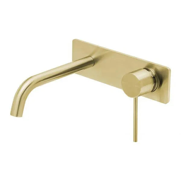 Vivid Slimline Basin/Bath Wall Mixer Set 180mm Curved Phoenix