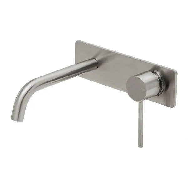 Vivid Slimline Basin/Bath Wall Mixer Set 180mm Curved Phoenix