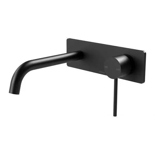 Vivid Slimline Basin/Bath Wall Mixer Set 180mm Curved Phoenix
