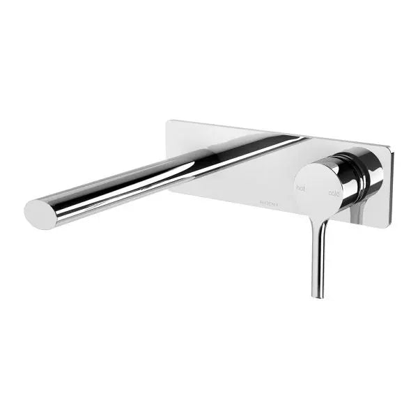 Vivid Slimline Oval Wall Basin/Bath Mixer Set 175mm Phoenix