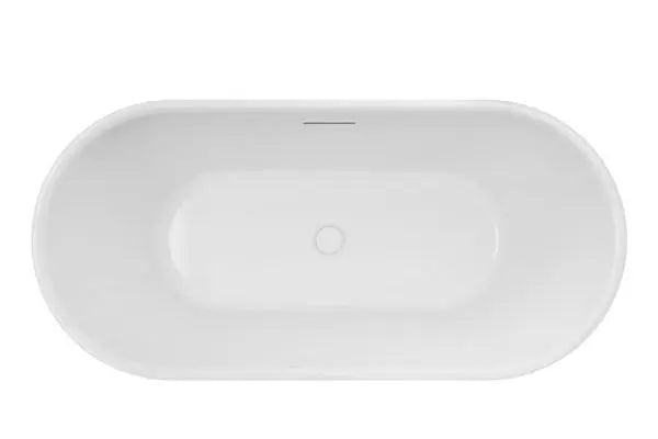 VALENTINA 1500/1700 FREESTANDING acrylic BATH Matte White with overflow Decina