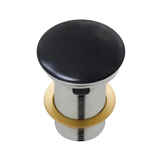 Ceramic Cap Pop-Up Waste, 32mm, White/Matte black Fienza