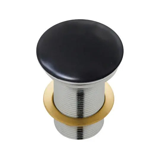 Ceramic Cap Pop-Up Waste, 32mm, White/Matte black Fienza