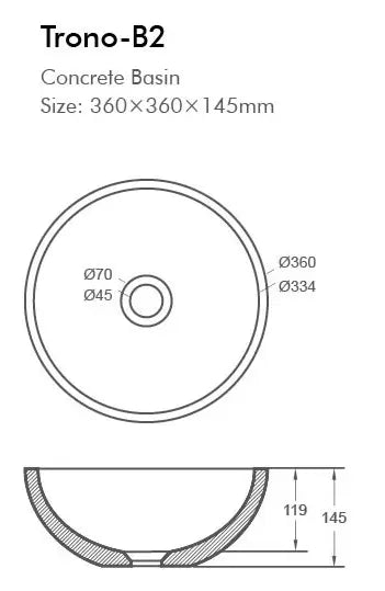 Trono-B2 French Grey Basin BNK