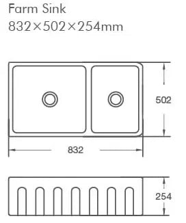 Marino Double Farm Sink BNK