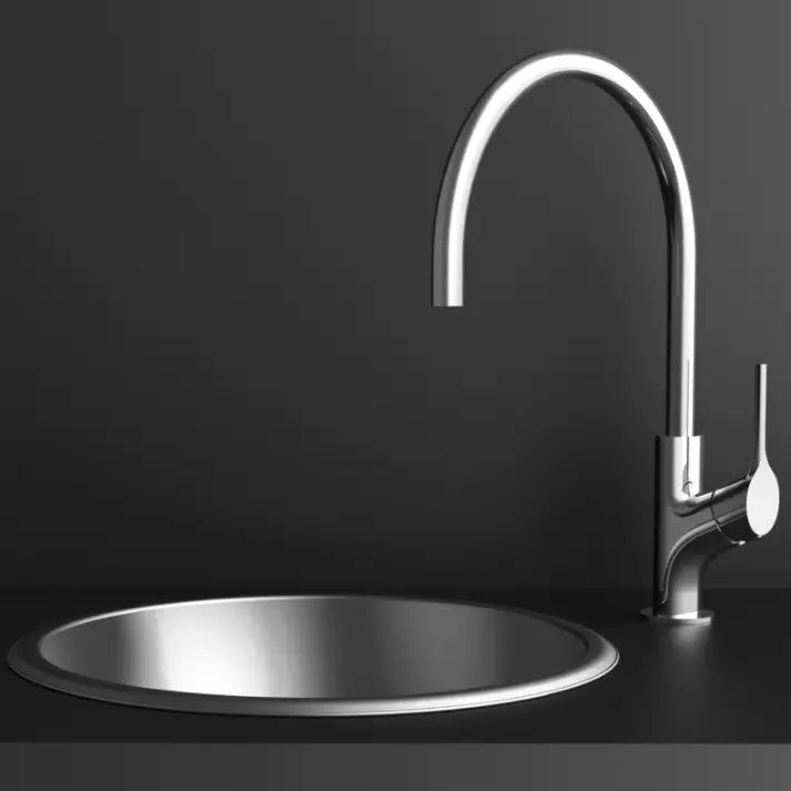 Vivid Slimline Oval Sink Mixer 220mm Gooseneck Phoenix