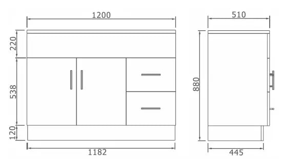 1200mm Sink Unit ARTO