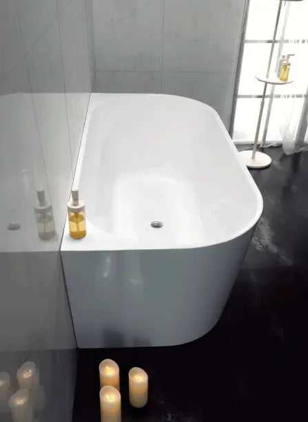 Cortona Back to Wall freestanding acrylic Bath 1400, 1500 and 1700mm BNK