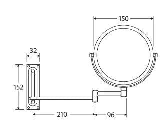 Swivel Arm Magnifying Mirror Fienza