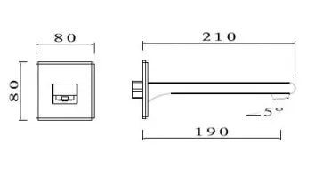 Park Avenue Basin Spout 2 Piece 210mm Abey