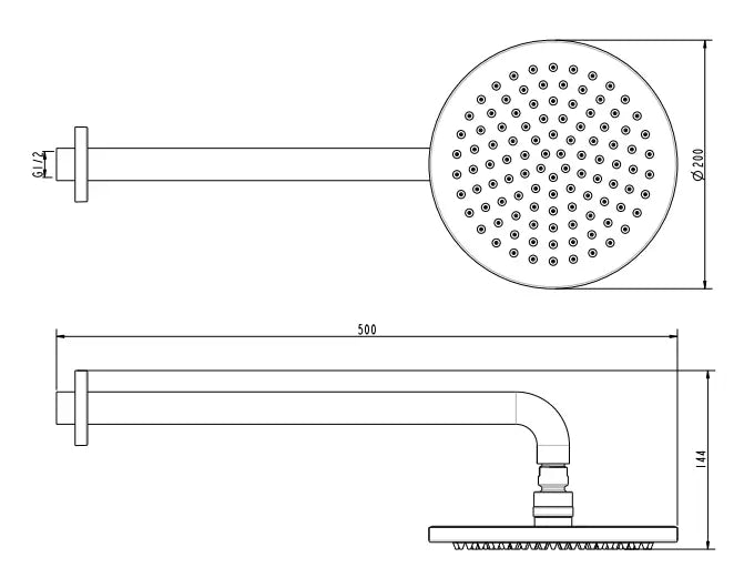 Brass Horizontal Shower Abey
