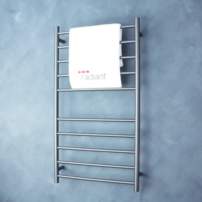 Gun Metal Grey Heated Towel Rail Radiant Heating