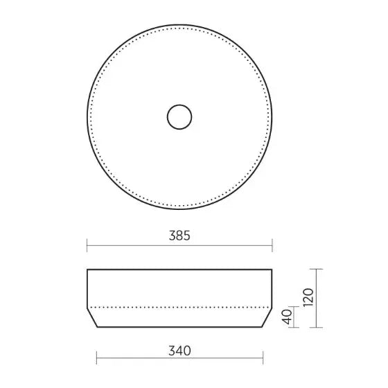 AURORA 385 white gloss Ceramic basin Seima