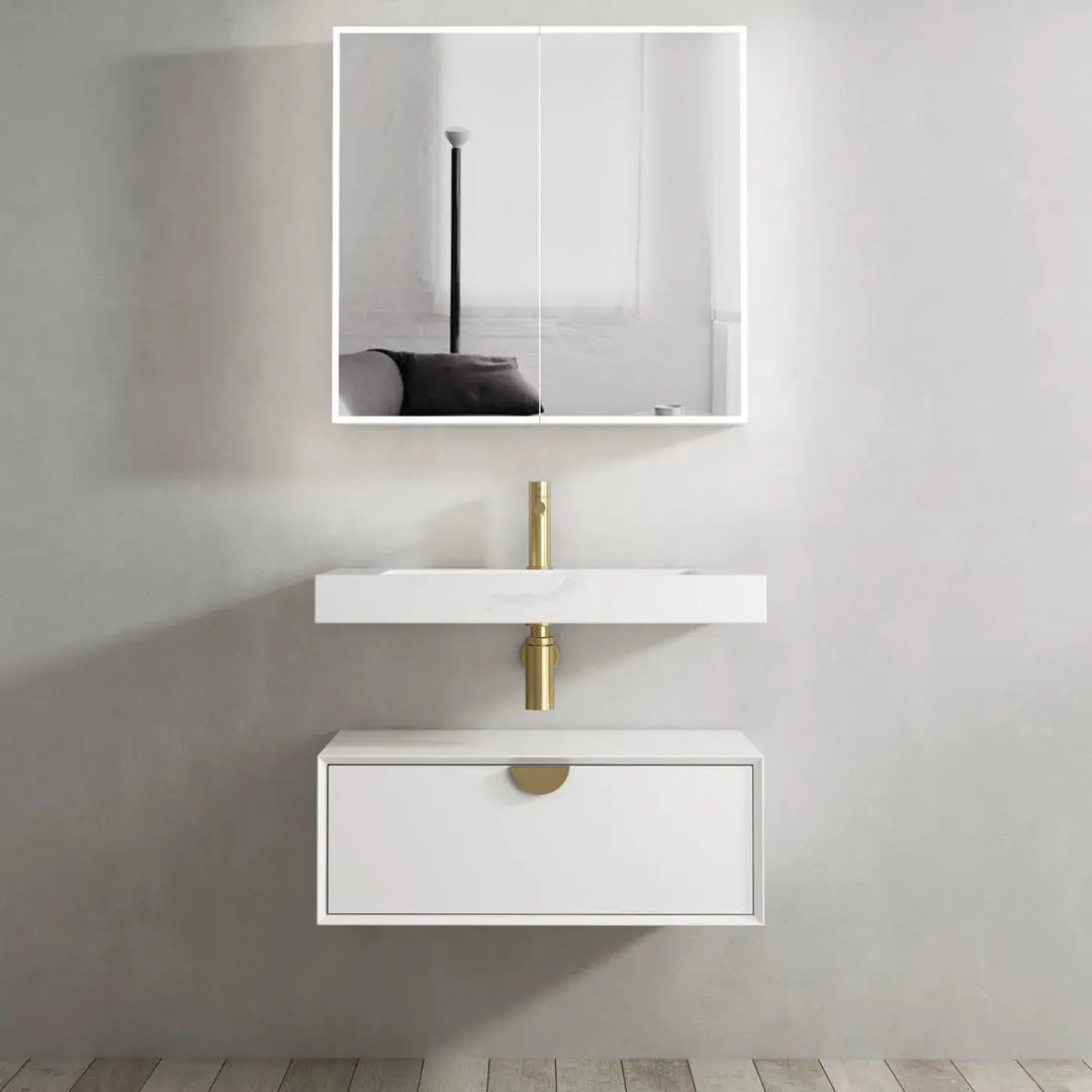 Moonlight Wall Hung Vanity with aquaplane basin Otti Australia