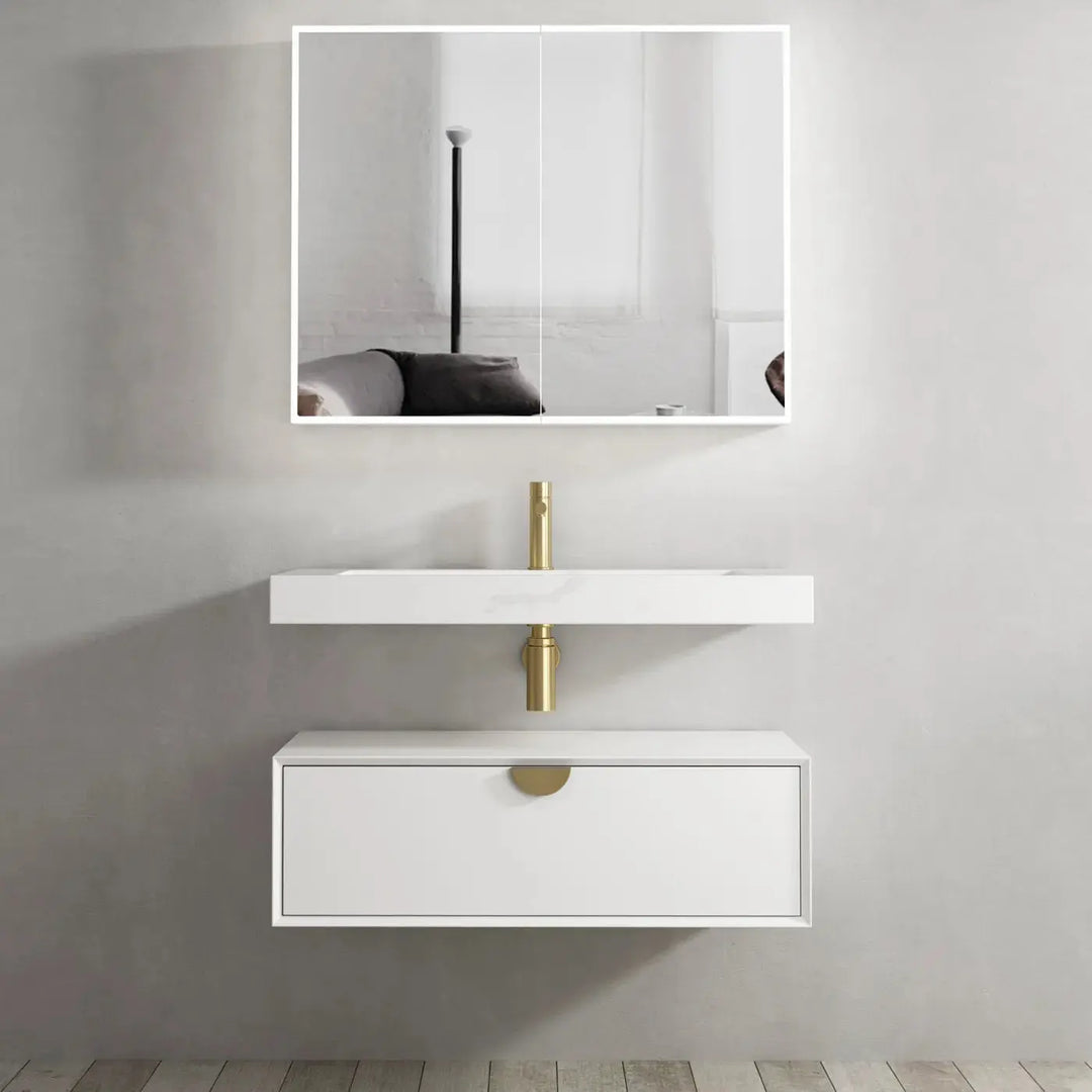 Moonlight Wall Hung Vanity with aquaplane basin Otti Australia