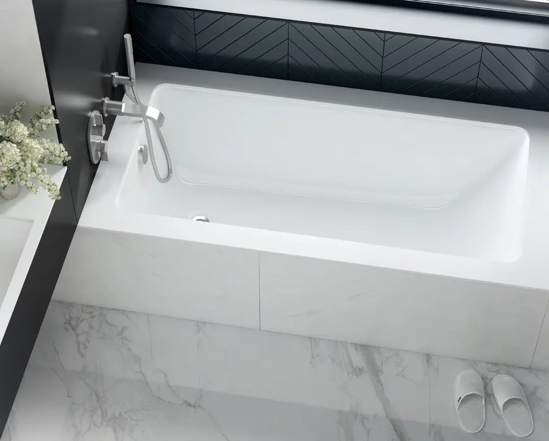 Kaldera 4 Inset Undermount QUARRYCAST™ White (Gloss) Bath 1500mm Victoria + Albert