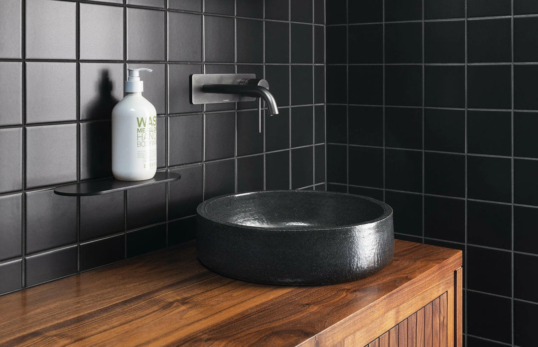 Vivid Slimline Basin/Bath Wall Mixer Set 180mm Curved Phoenix