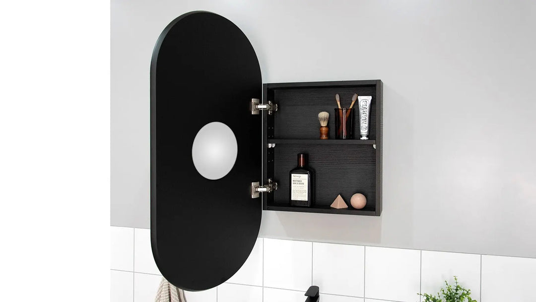 Pill Mirrored Cabinet (various finishes) ADP