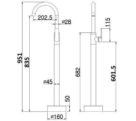 AKEMI BATH FILLER MIXER Millennium